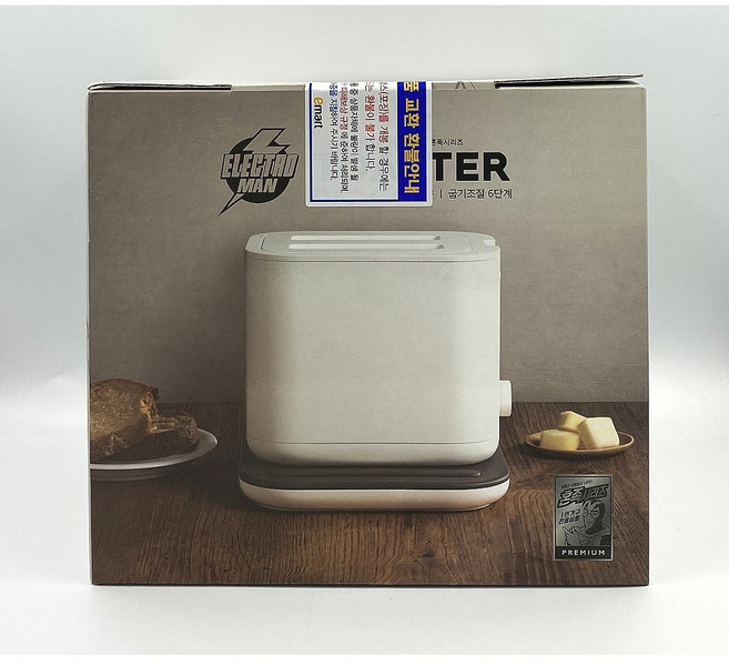 일렉트로맨 프리미엄 혼족 토스터 TS-E0215 뚜껑이 있는 팝업형 2구 토스터기