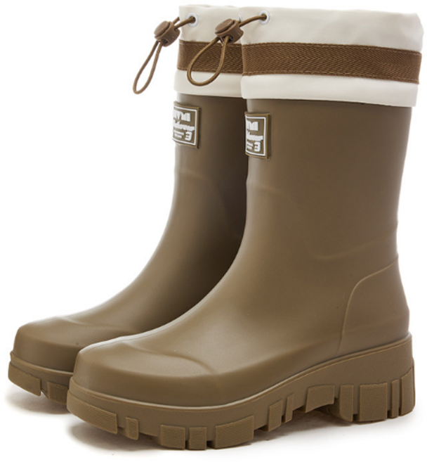 時尚百搭加厚底防滑束口設計雨靴 舒適 呵護雙腳
