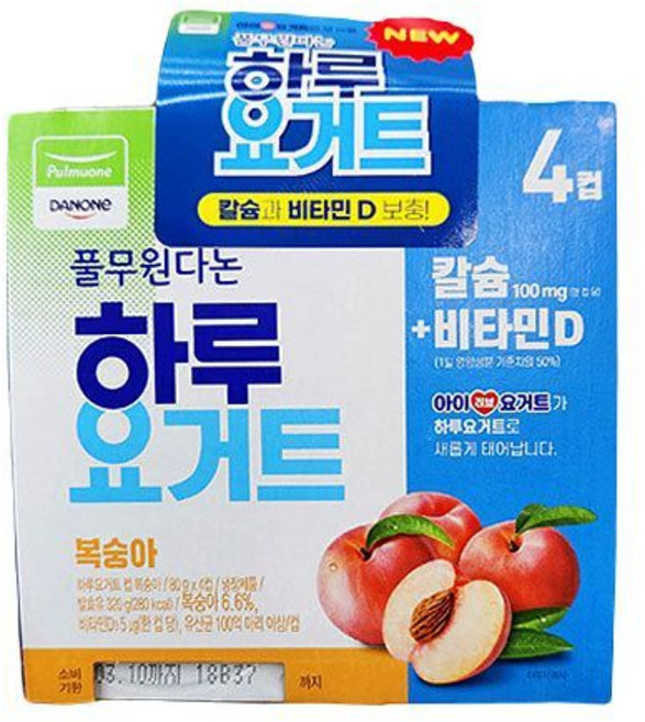 풀무원다논 하루요거트 복숭아, 8개