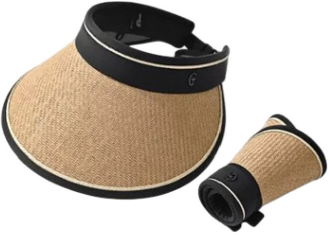 리텔로 여성용 여름 라탄 썬캡 밀짚 햇빛 차단 가리개 모자