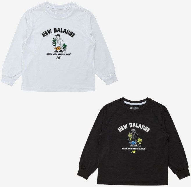 [국내매장상품] NEW BALANCE KIDS 뉴발란스 키즈 GROW WITH NB 일러스트 냉감 긴팔티셔츠