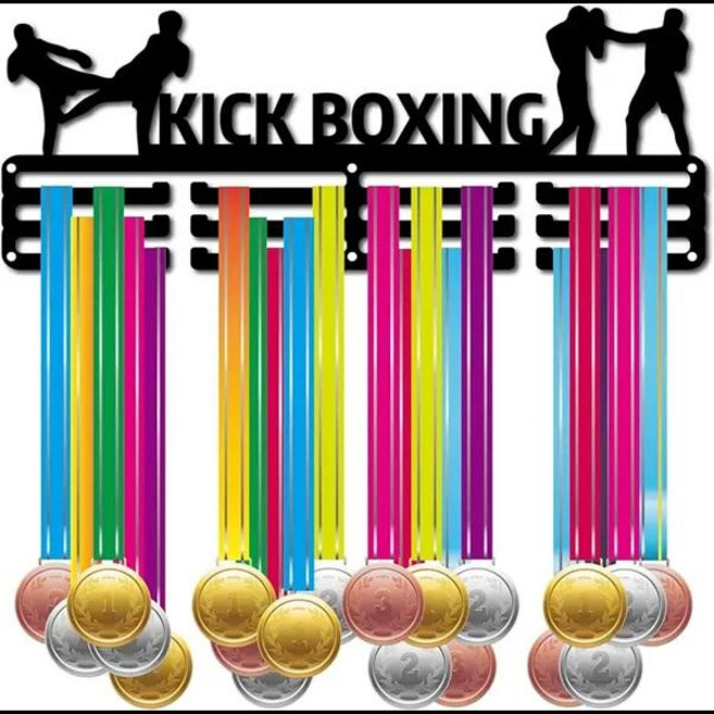 메달 걸이 킥 복싱 거치대 스트라이크 스포츠 메달디스플레이 벽 마운트 행어 장식 스테인레스 스틸 걸이식 상 홈 배지, 1개