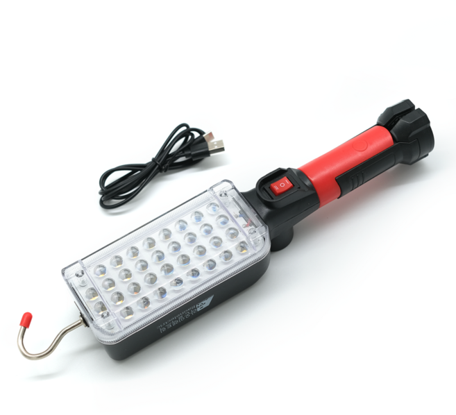 라온 LED 작업등 충전식 충전 자석 캠핑 C타입 랜턴, 1개, 블랙