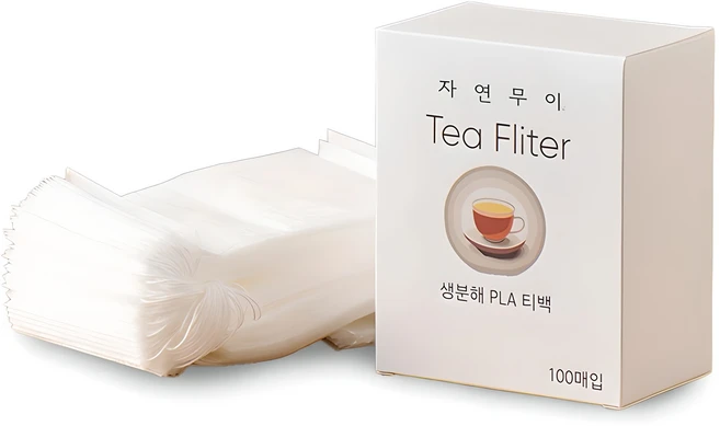 자연무이 생분해 PLA 공티백 대용량 6 x 8 cm 100p, 화이트, 1개 - 쿠팡