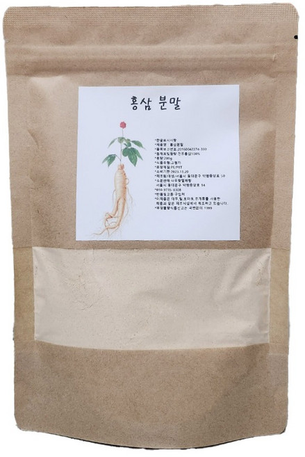 국내산 홍삼 가루 진세노사이드 200g, 1개