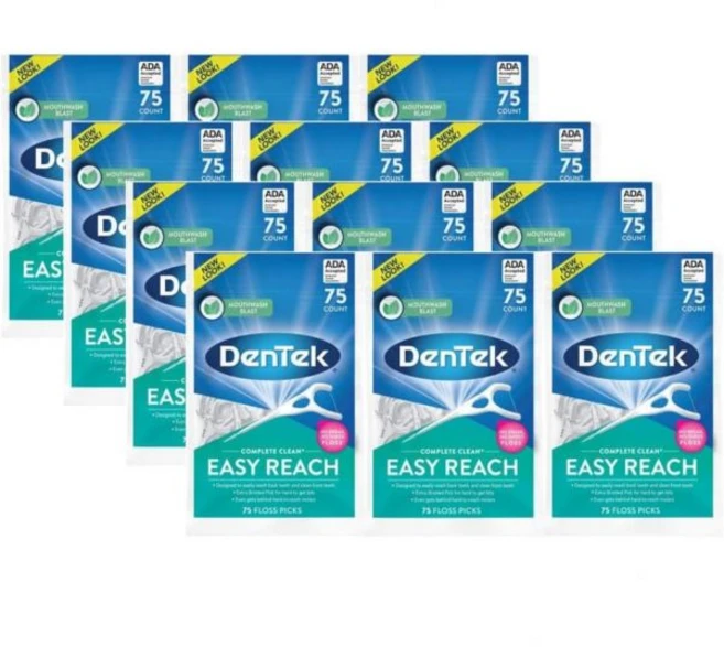 덴텍 컴플리트 클린 이지 리치 치실 픽스 끊어지거나 풀리지 않 75개입 12팩, 덴텍 컴플리트 클린 이지 리치 치실 픽스 끊어지거나 풀 - 쿠팡
