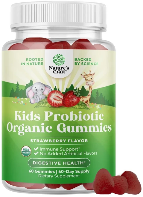 네이처스크래프트 키즈 프로바이오틱 스트로베리 구미, 1개, 60개 - 쿠팡