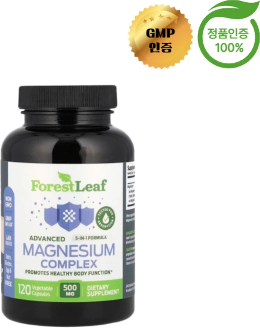 포레스트 리프 고급 마그네슘 복합체 500mg 베지 캡슐 120정, 1개 - 쿠팡