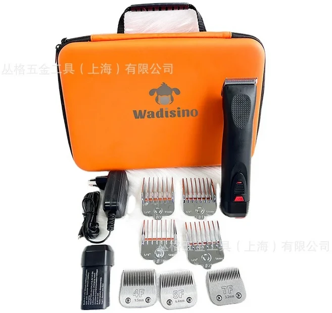 충전식 애완동물 말 클리퍼 개 헤어 면도기 고양이 그루밍 키트 무선 A5, 02 Black, 02 EVA suitcase