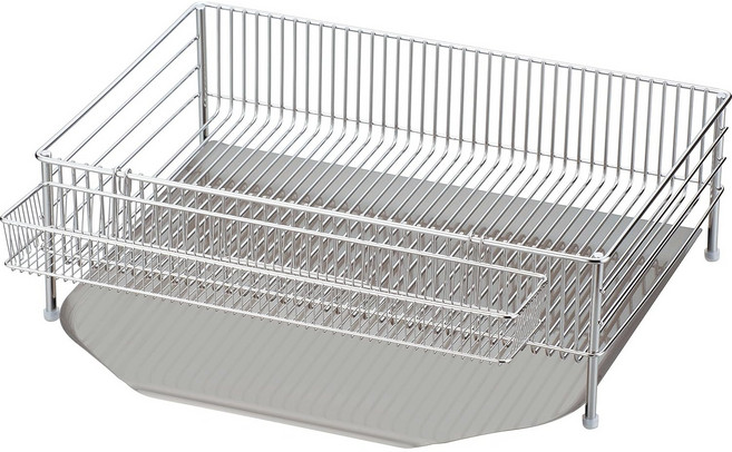 일본 라바제 la base 고급 올스텐 식기건조대 세로형(대) DLM-8585, 실버, 1개, 1단