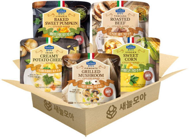 새늘모아 폰타나 수프 5종 10개, 1세트, 180g