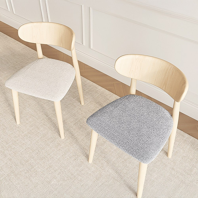 홈비 사계절 부드러운 식탁의자커버 의자 등받이 리폼 덮개 천갈이, 1개, 그레이