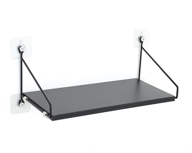 셋톱 박스 거치대 벽걸이 선반 40cm 60cm 화이트 블랙 종류선택, 1개, 블랙 40cm