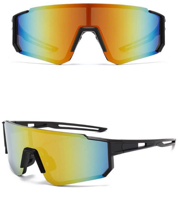 러닝 스포츠 편광 선글라스 고글 자외선차단 케이스 세트, 블랙오로라, 1개