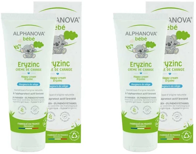 (프랑스직배) 알파노바 베베 에리징크 크림 포 체인지 75g 2개 Alphanova Bebe Eryzinc Creme Pour Le Change - 쿠팡