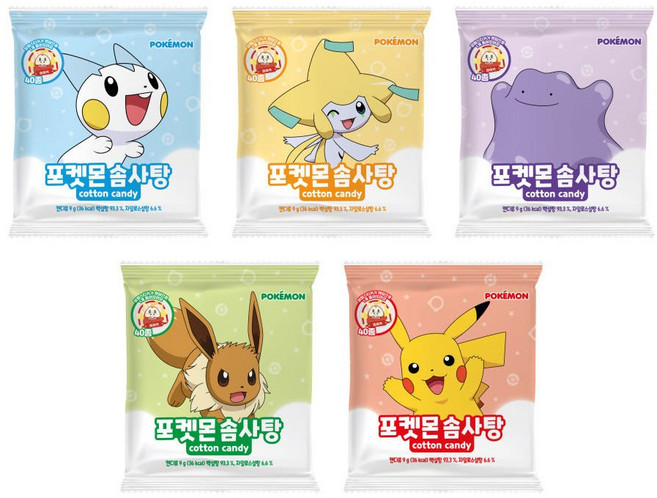 포켓몬 솜사탕 포켓몬스터 랜덤스티커, 9g, 2개