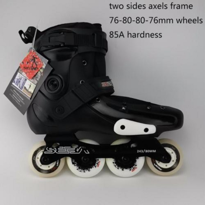 롤러 슈즈 Japy 100 SEBA FRMX 플라잉 이글 FBS 파워슬라이드 임페리얼 슬라롬 인라인 스케이트 신발 슬라이딩 FSK Patines, 7) 7680mm white wheels  36, 1개