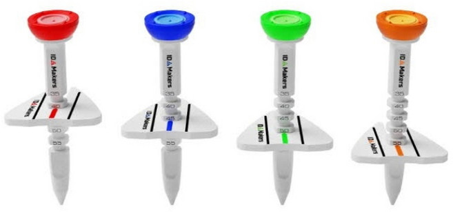 아이디메이커스 에이밍 높이 컨트롤 골프티, (그린 레드 블루 오렌지), 1세트