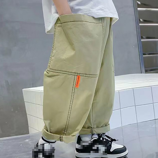 로르카 14세 이상 사용 가능 남아 빅포켓 9부바지 얇은 모기방지 캐주얼 팬츠
