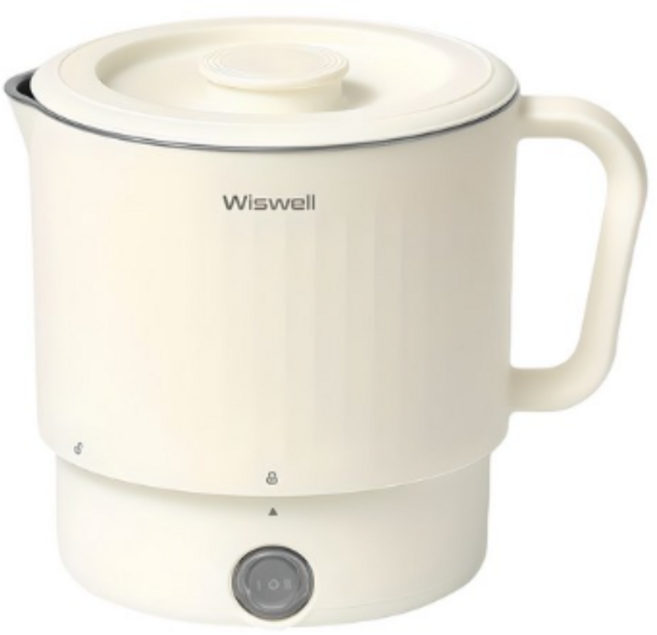 위즈웰 올스테인리스 여행 휴대용 접이식 전기포트, WK3710 (듀얼전압)