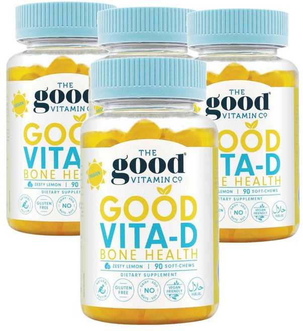 뉴질랜드 더굿비타민 The Good Vitamin Adult Good Vita-D 굿 비타민D 본헬스 츄어블 구미, 90정, 4개