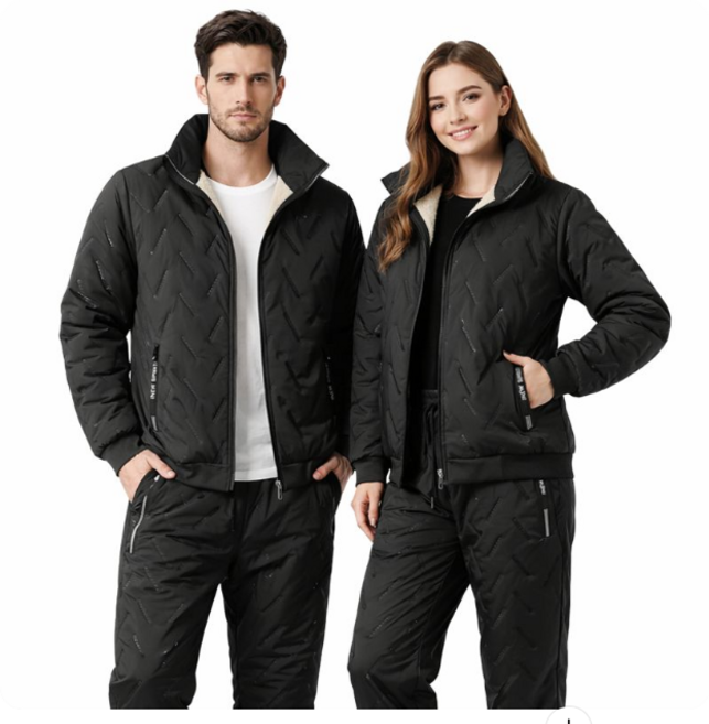 남여공용 패딩 상하세트 따뜻한 겨울 트레이닝복 홈웨어