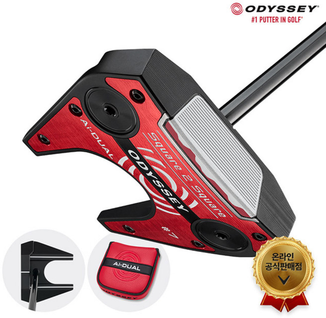 오디세이 2026 S2S 스퀘어2스퀘어 Ai 듀얼 제로토크 퍼터 #7 한국캘러웨이, 86.36cm (34)