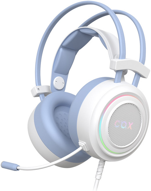 COX MEGA-CUP 가상 7.1 RGB 진동 게이밍 헤드셋, Blue, CX-4