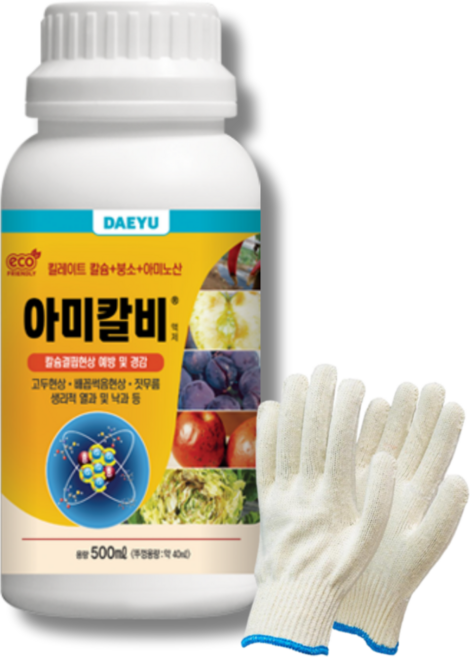 대유 아미칼비 500ml 아미노산 킬레이트 칼슘 붕소 비료 고추 사과, 1개