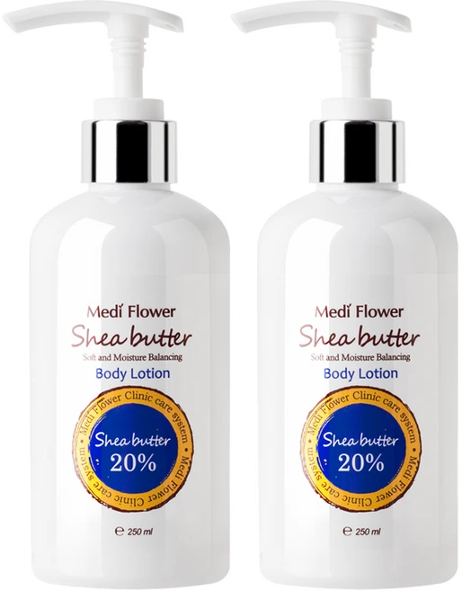 [메디플라워] 쉐어버터 20% 바디로션, 2개, 250ml - 쿠팡