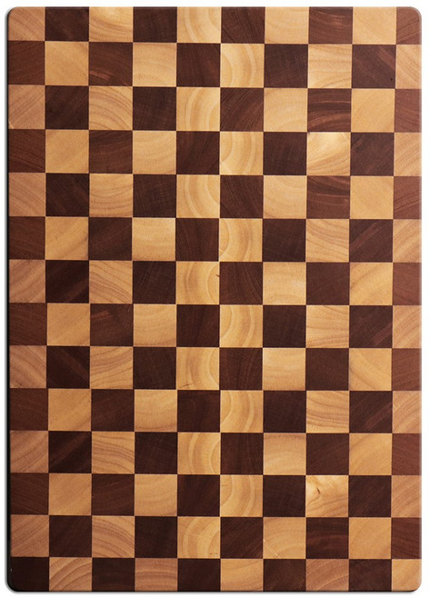 엔젤쿡 엔드그레인 체크 고무나무 원목 도마 플레이팅 나무도마, 1개, 혼합색상