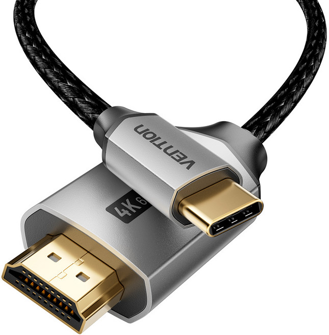 벤션 직조 울트라 4K 60Hz C타입 HDMI 2.0 미러링 케이블 CRB, 1.5m, 1개