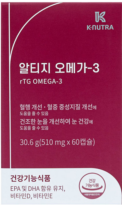(임박특가) 케이뉴트라 알티지 오메가3 510mg X 60캡슐, 1개