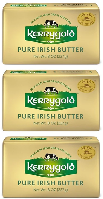 케리골드 그래스패드 퓨어 아이리쉬 버터 솔티드 가염 227g 3팩 Kerrygold Grass-Fed Salted Pure Irish Butter, 3개 - 쿠팡