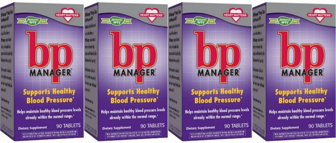 네이처스웨이 BP 매니저 서포트 헬시 블러드 프레셔, 4개, 90정 - 쿠팡
