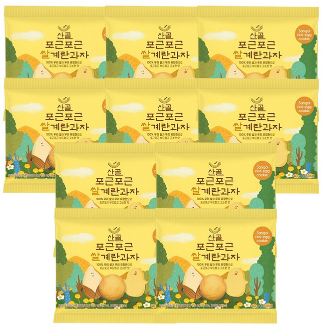 산골 포근포근 쌀과자, 쌀계란, 40g, 10개