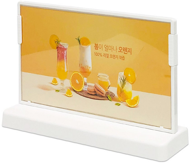 세이크린 아크릴꽂이 명함쇼케이스 메뉴판 탁상용 양면 단면, 1개, 02-1.CNM6268W_100 X 200 T형 화이트