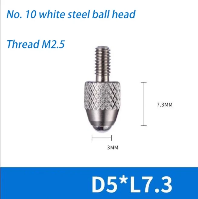 다이얼 인디케이터 바늘 프로브 표준 측정 헤드 루비 ​ 텅스텐강 높이 게이지, 01 1 pieces, 06 White steel D5 L7.3