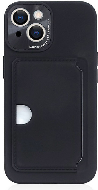 일라이봄 카드수납 메탈 렌즈가드 프레임 카메라보호 사이드 카드수납 포켓 실리콘 핸드폰 케이스 + 스크레치 방지 필름 증정