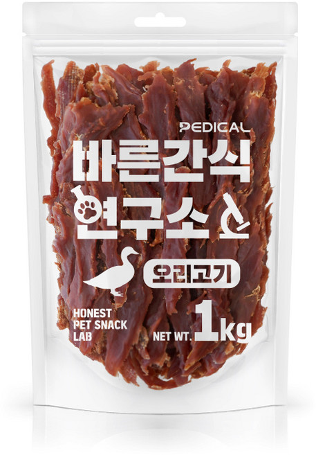 바른간식연구소 오리가슴살 1kg 강아지 육포 대용량간식, 1개