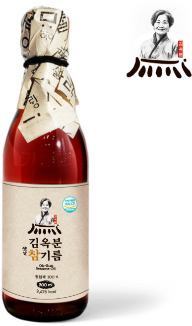 김옥분 옛날 참기름 통참깨 100%, 4개, 300ml