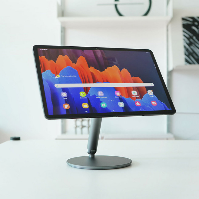 에이핀 갤럭시탭 마그네틱 자석 회전 거치대 S7 S8 S9, 스페이스그레이, 1개, 11인치 갤럭시탭 S9 S9fe S8 S7