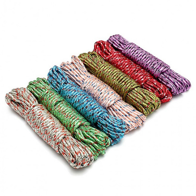 이중짜임 나일론 로프 등산 줄 얇은 밧줄 현수막 끈 질긴 탄성 5mm 다용도 캠핑 낚시 빨랫줄 타프 텐트, 상세페이지 참조, 본상품선택