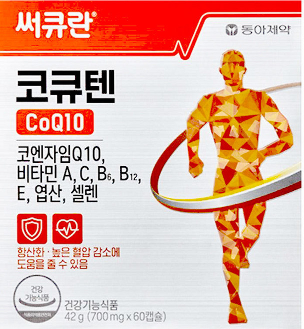 동아제약 써큐란 코큐텐 CoQ10 60정 항산화 혈압감소 종합비타민, 1개