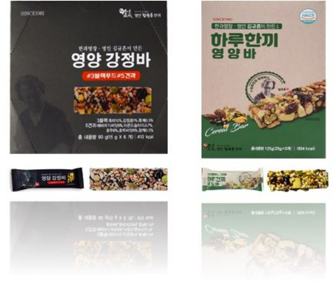김규흔 한과 영양강정바 6개입 90g + 하루한끼영양바 5개입 125g, 15g