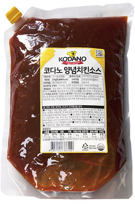 코다노 양념치킨소스 2kg, 3개