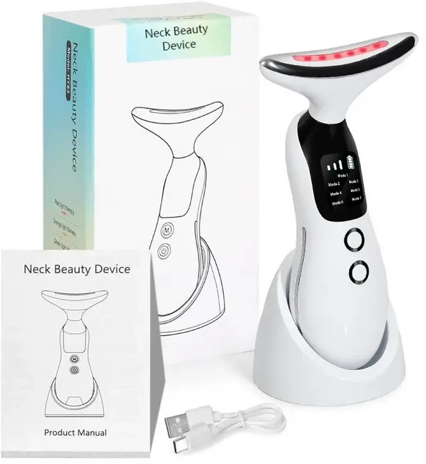 얼굴 마사지 얼굴 조각 도구 충전식 베이스 미세 전류 미용 장치, 01 WHITE