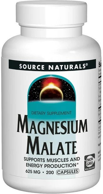 소스내추럴스 말산 마그네슘 말레이트 625 mg 200캡슐, 200정, 1개 - 쿠팡
