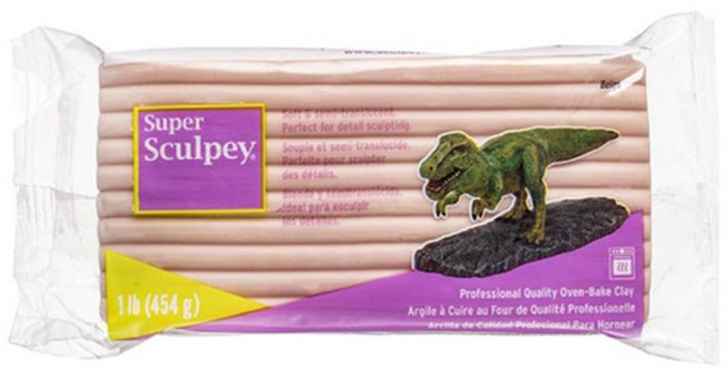 슈퍼 스컬피 1LB / 점토 폴리머클레이 sculpey 454g, 베이지, 1개