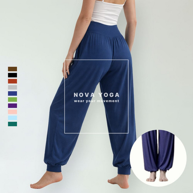 노바요가 여성 모달 하렘 조거 팬츠 항아리 요가 바지